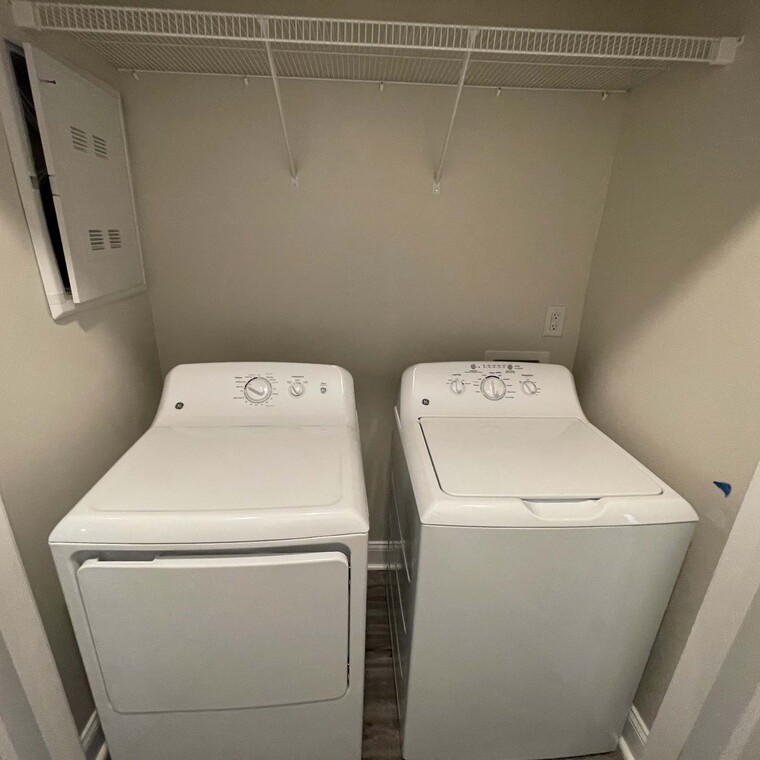 In-unit washer and dryer